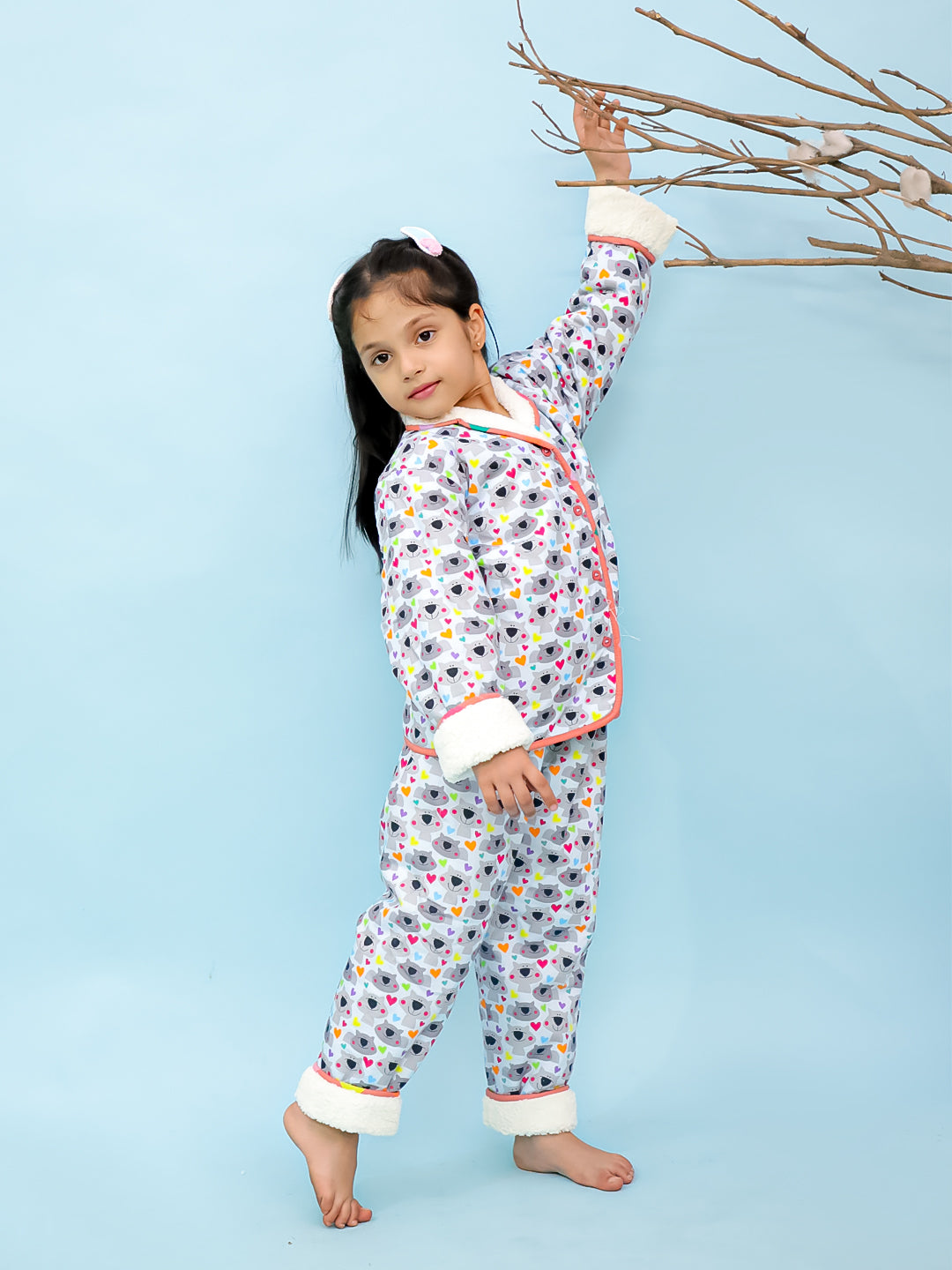Cute Wombat Warm Sherpa Nightwear Pj Set