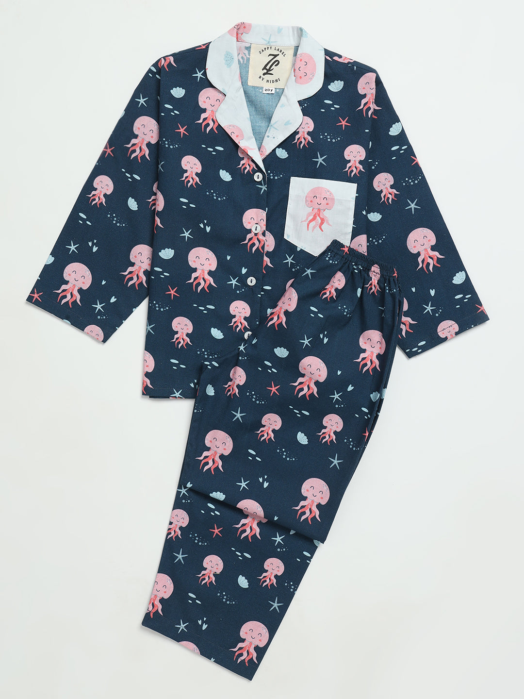 Giant Octopus Printed Nightwear Pj Set
