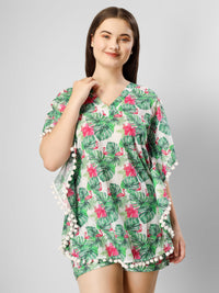 Flamingo Paradise Kaftan Nightwear