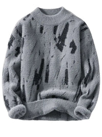 Clothic™ Abstract Black & White Knitted Sweater