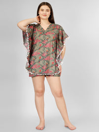 Exotic Tropical Birds Kaftan Nightwear