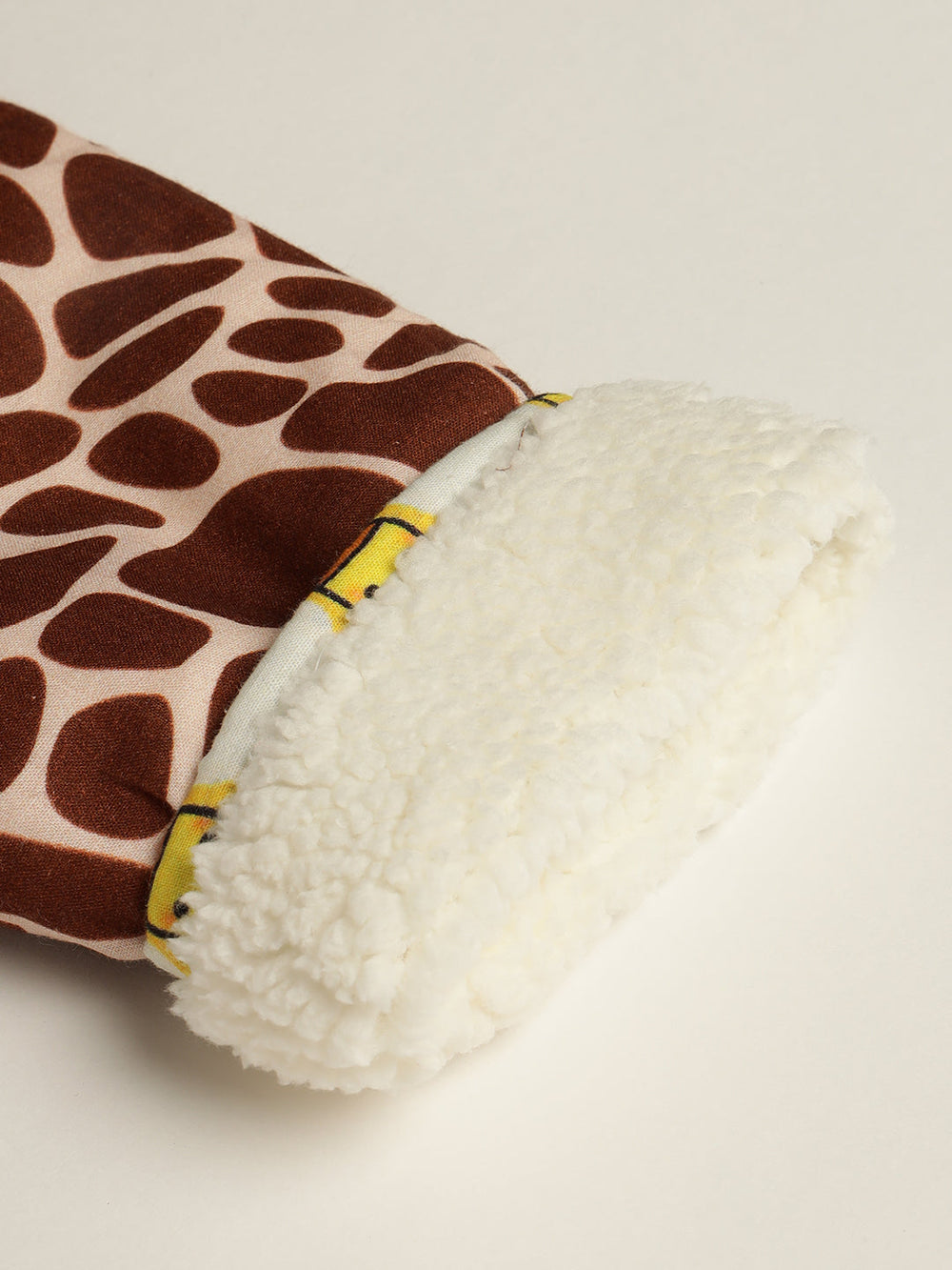 Cute Giraffe Warm Sherpa Nightwear Pj Set