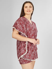 Dusky Palms Kaftan Nightwear