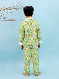 Jungle Safari Warm Sherpa Nightwear Pj Set