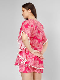 Pink Beach Kaftan Nightwear