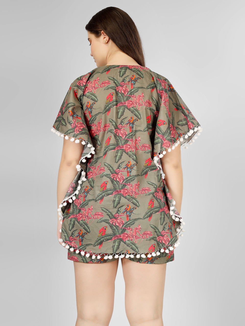 Exotic Tropical Birds Kaftan Nightwear