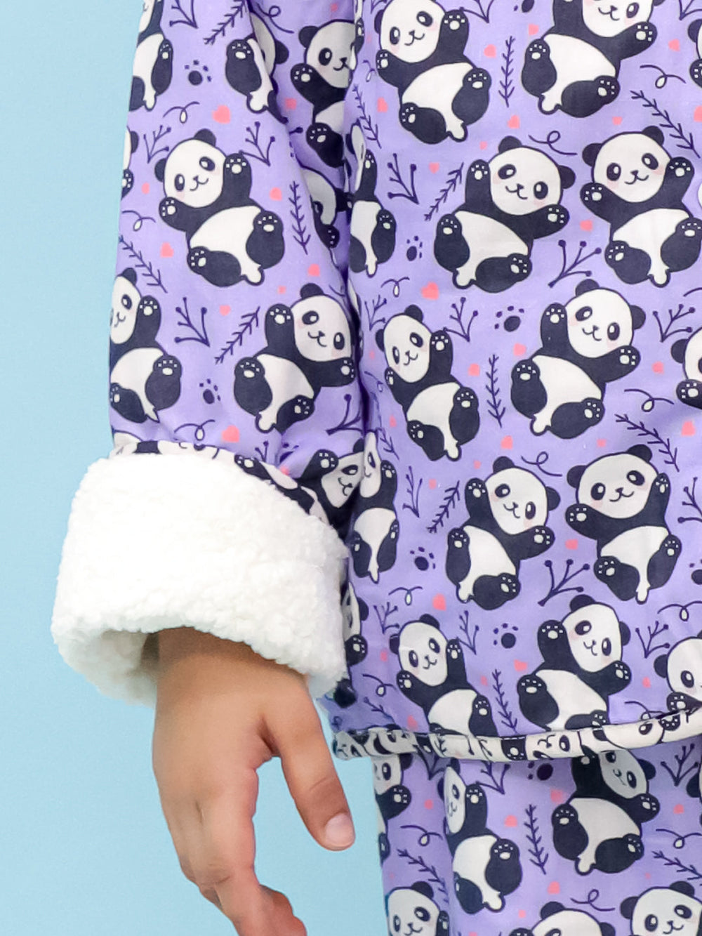 Panda Art Warm Sherpa Nightwear Pj Set