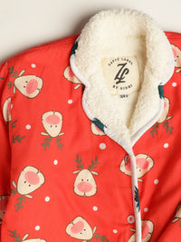 Christmas Reindeer Warm Sherpa Nightwear Pj Set