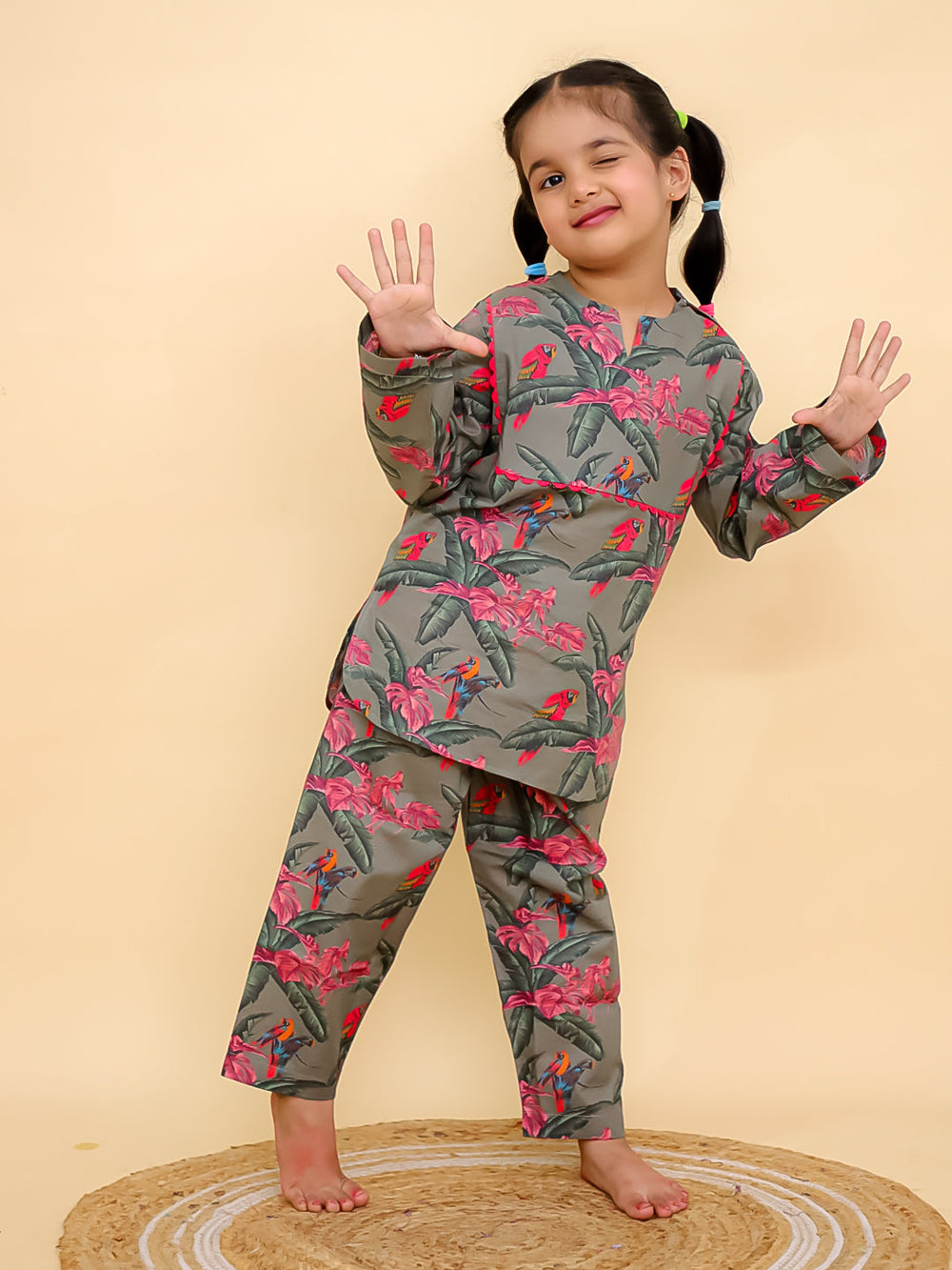 Exotic Tropical Birds Girl’s Sleepwear (1-14 Yrs)