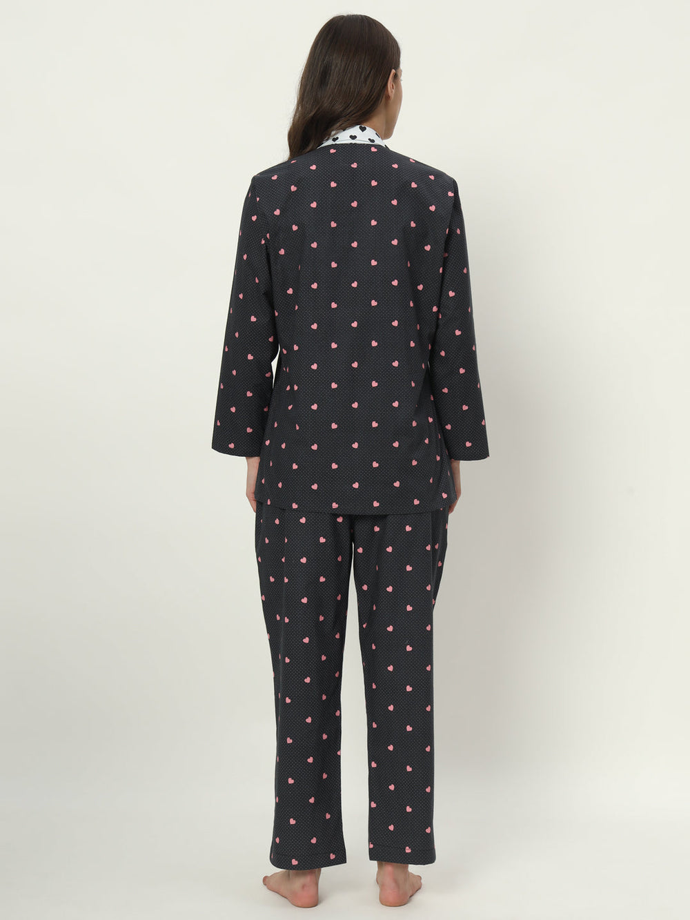 My heart beats for u! Cotton PJ Set Nightwear