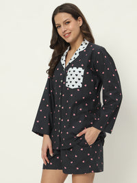 My heart beats for u! Cotton PJ Set Nightwear
