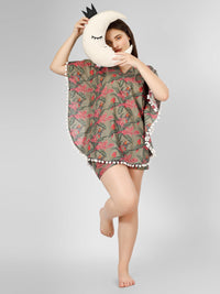 Exotic Tropical Birds Kaftan Nightwear