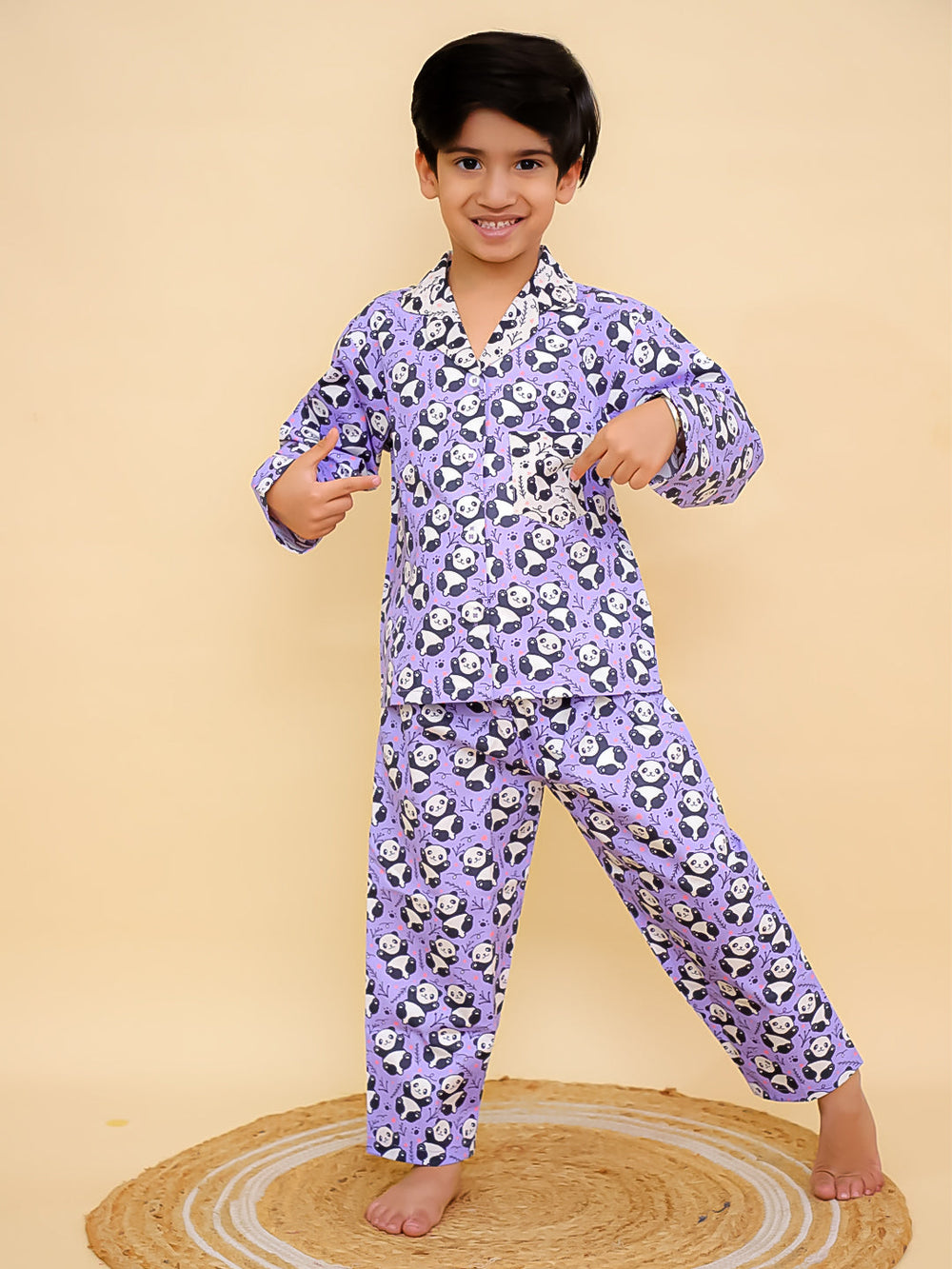Panda Art Kid’s Nightwear Pj set (1-14 Yrs)