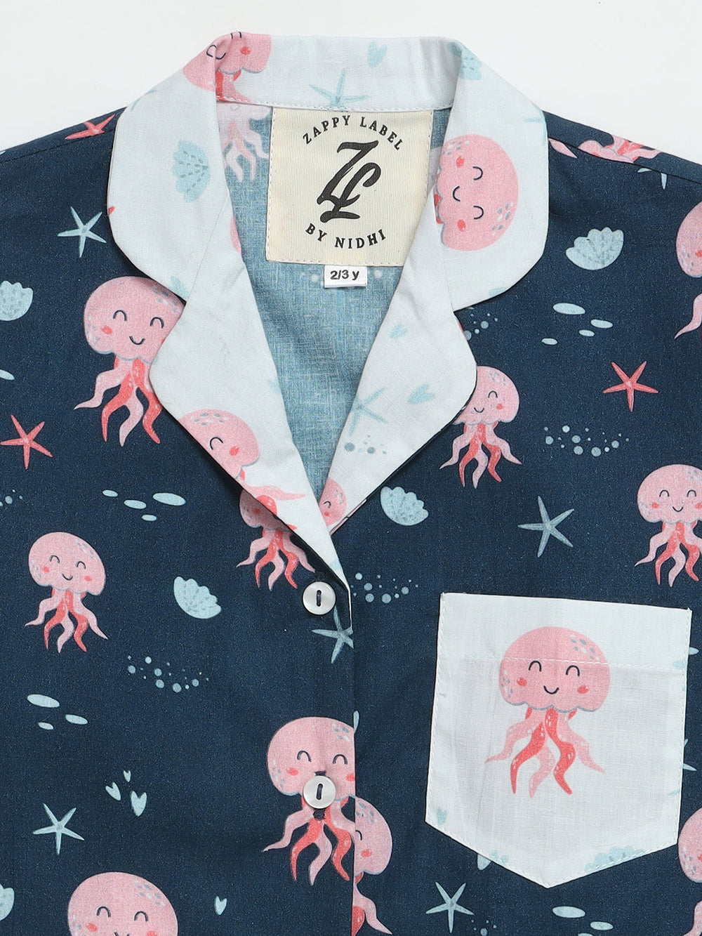 Giant Octopus Printed Nightwear Pj Set