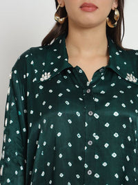 Emerald Pure Bandhani Co-Ord Set