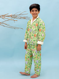 Jungle Safari Warm Sherpa Nightwear Pj Set