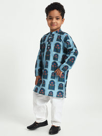 Pichwai Print Pajama Kurta Set