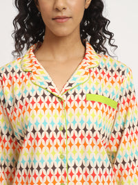 Colour Affair Printed Pj Set Nightwear