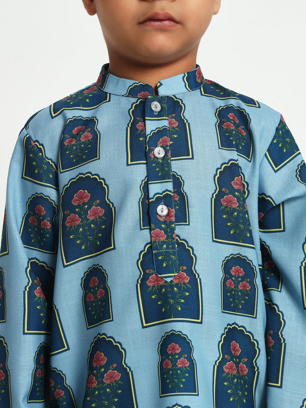 Pichwai Print Pajama Kurta Set