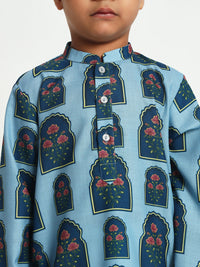 Pichwai Print Pajama Kurta Set