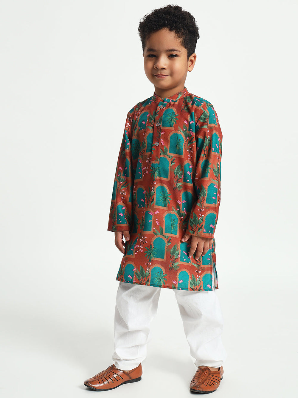 kamal Pichwai Print Pajama Kurta Set