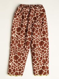 Cute Giraffe Warm Sherpa Nightwear Pj Set