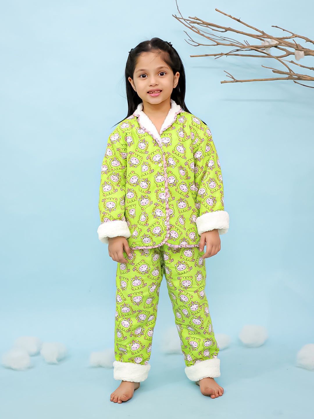 Dreamy Unicorn Warm Sherpa Nightwear Pj Set