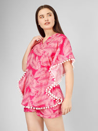 Pink Beach Kaftan Nightwear