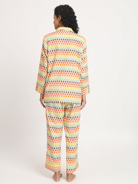Colour Affair Printed Pj Set Nightwear
