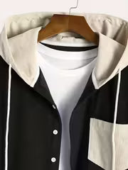 Clothic™ Two-Tone Patchwork Knitted Sweater – Beige & Ivory