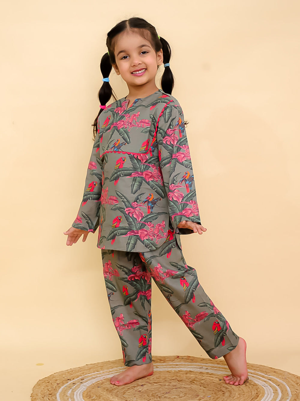 Exotic Tropical Birds Girl’s Sleepwear (1-14 Yrs)