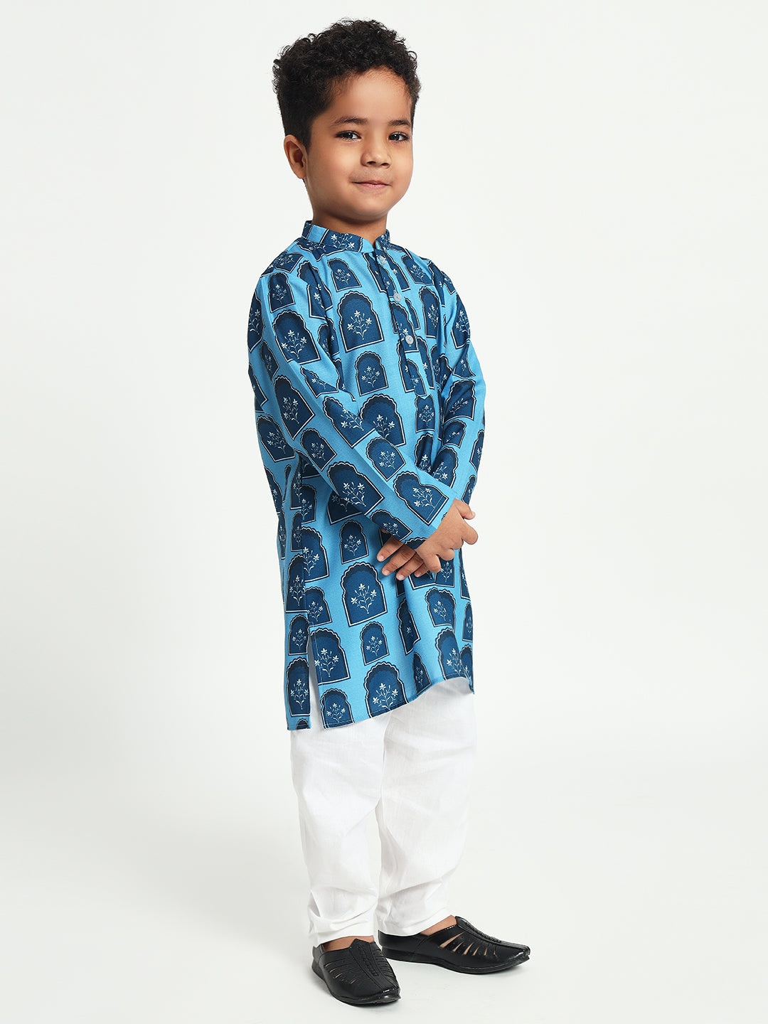 Symbol of Divine Print Pajama Kurta Set