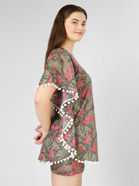 Exotic Tropical Birds Kaftan Nightwear
