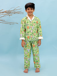 Jungle Safari Warm Sherpa Nightwear Pj Set