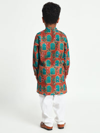 kamal Pichwai Print Pajama Kurta Set