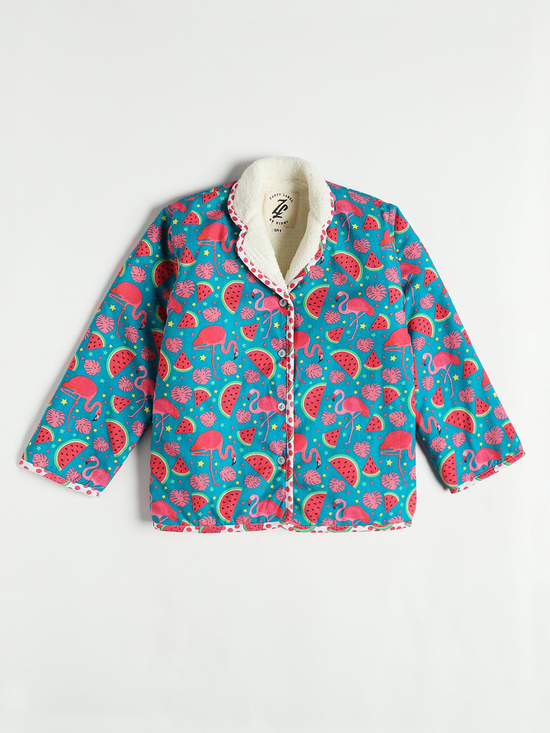 Greater Flamingo Warm Sherpa Nightwear Pj Set