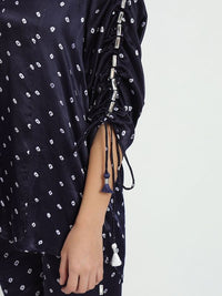 Imperial Blue Pure Bandhani Co-Ord Set