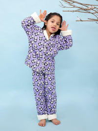 Panda Art Warm Sherpa Nightwear Pj Set