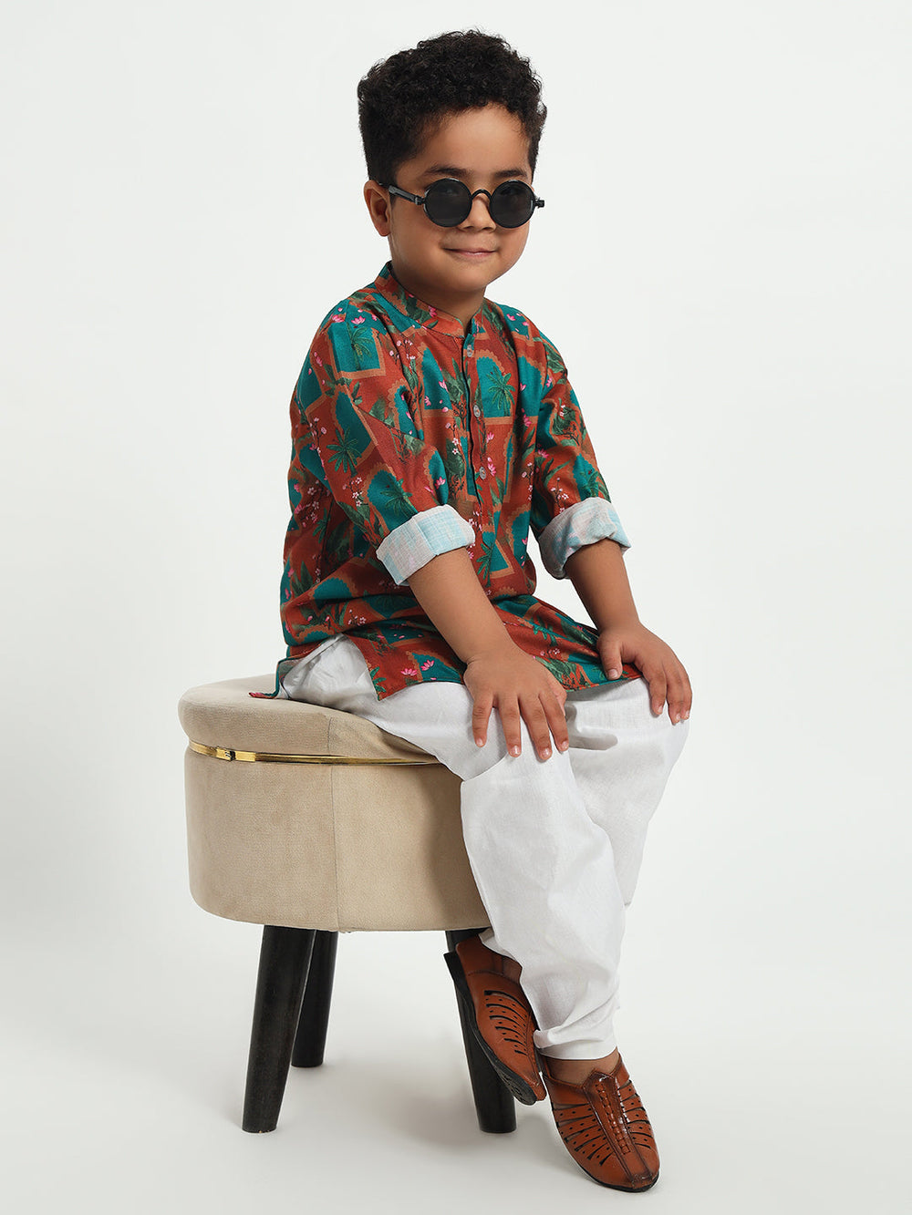 kamal Pichwai Print Pajama Kurta Set