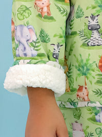 Jungle Safari Warm Sherpa Nightwear Pj Set