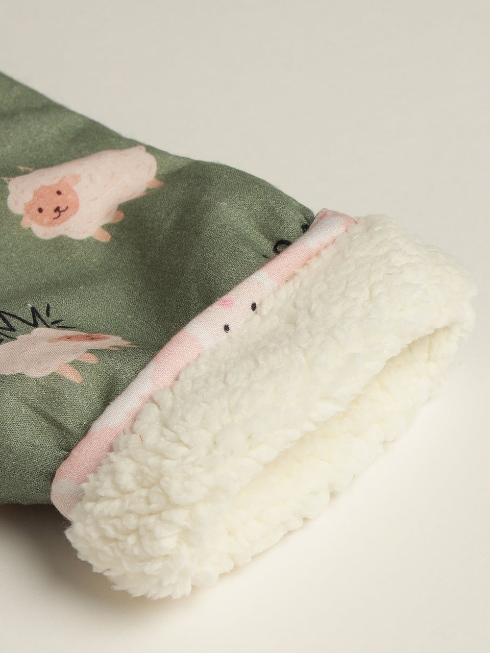 Baa Baa White Sheep Warm Sherpa Nightwear Pj Set