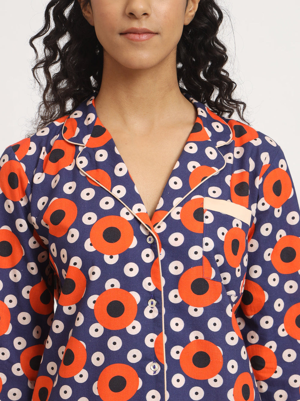 Retro Art Printed Pj Set Nightwear