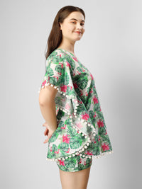 Flamingo Paradise Kaftan Nightwear