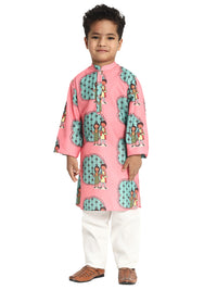 Thread Of Love Rakhi Print Pajama Kurta Set