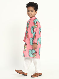 Thread Of Love Rakhi Print Pajama Kurta Set