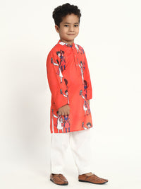 Selfie Together Rakhi Print Pajama Kurta Set