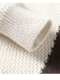 Clothic™ Color Block Knitted Sweater – Pink & Gray