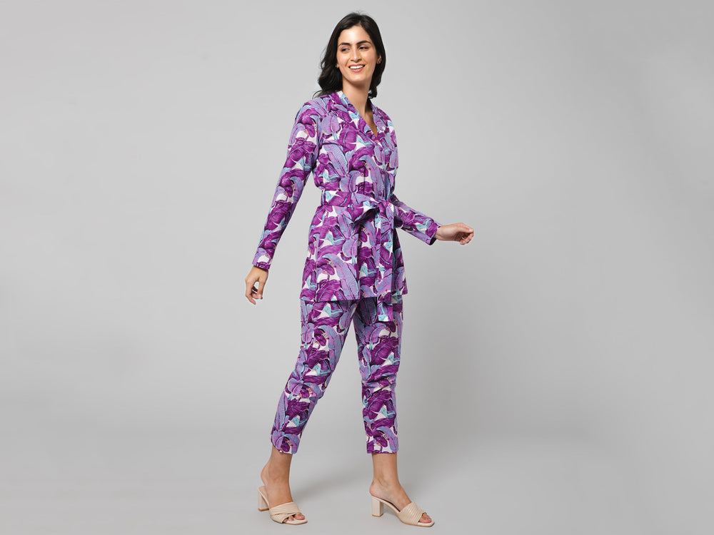 Vibrant Palmate Co-Ord Set