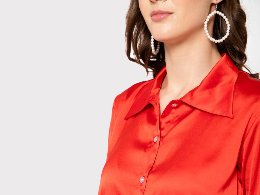 Red Candy Satin Shirt