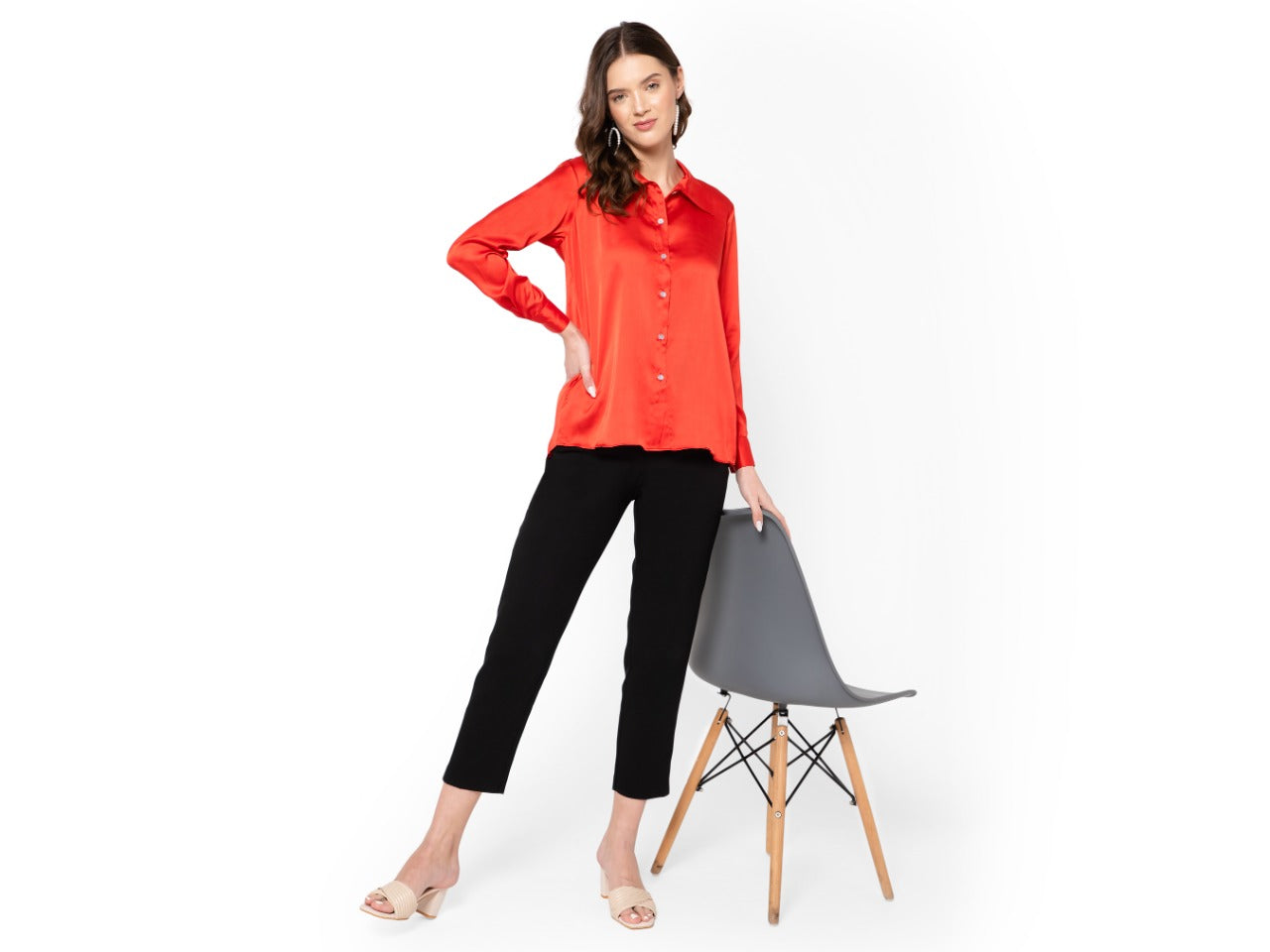 Red Candy Satin Shirt